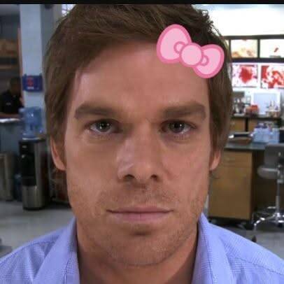 Dexter pfp Profile Picture with Cute Pink Bow