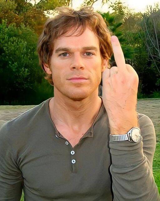 Dexter pfp Profile Picture with Confident Gesture