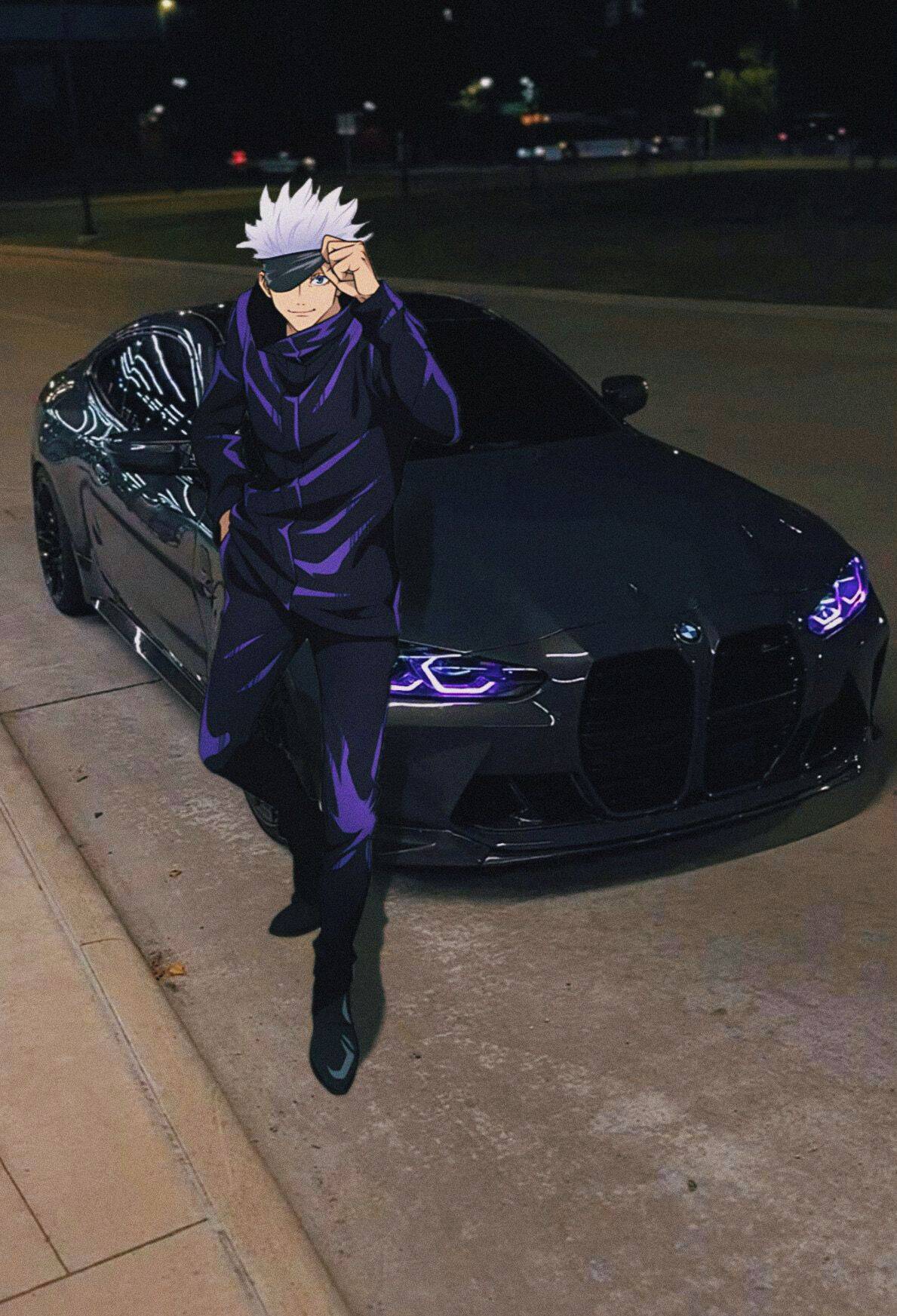 JJK pfp Profile Picture Gojo Satoru with BMW