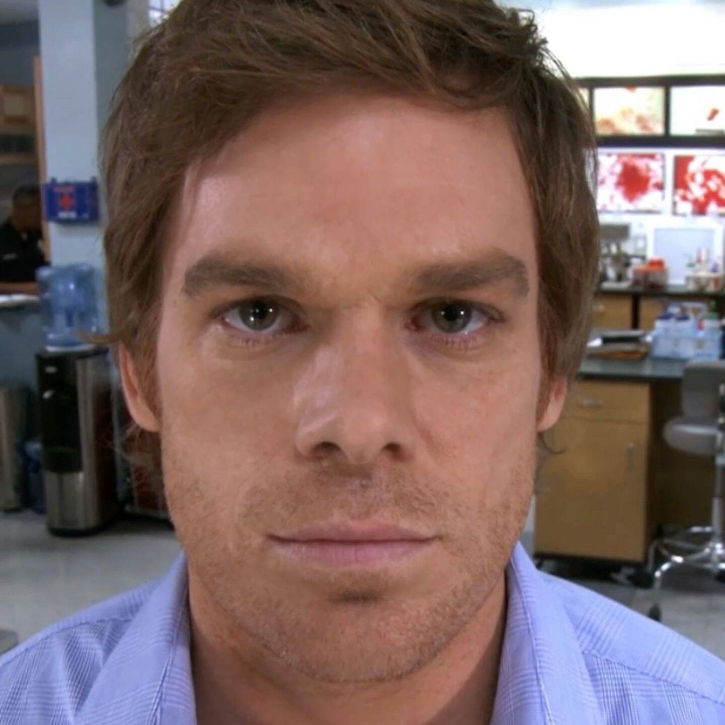 Dexter pfp Profile Picture Serious Expression in Laboratory Setting