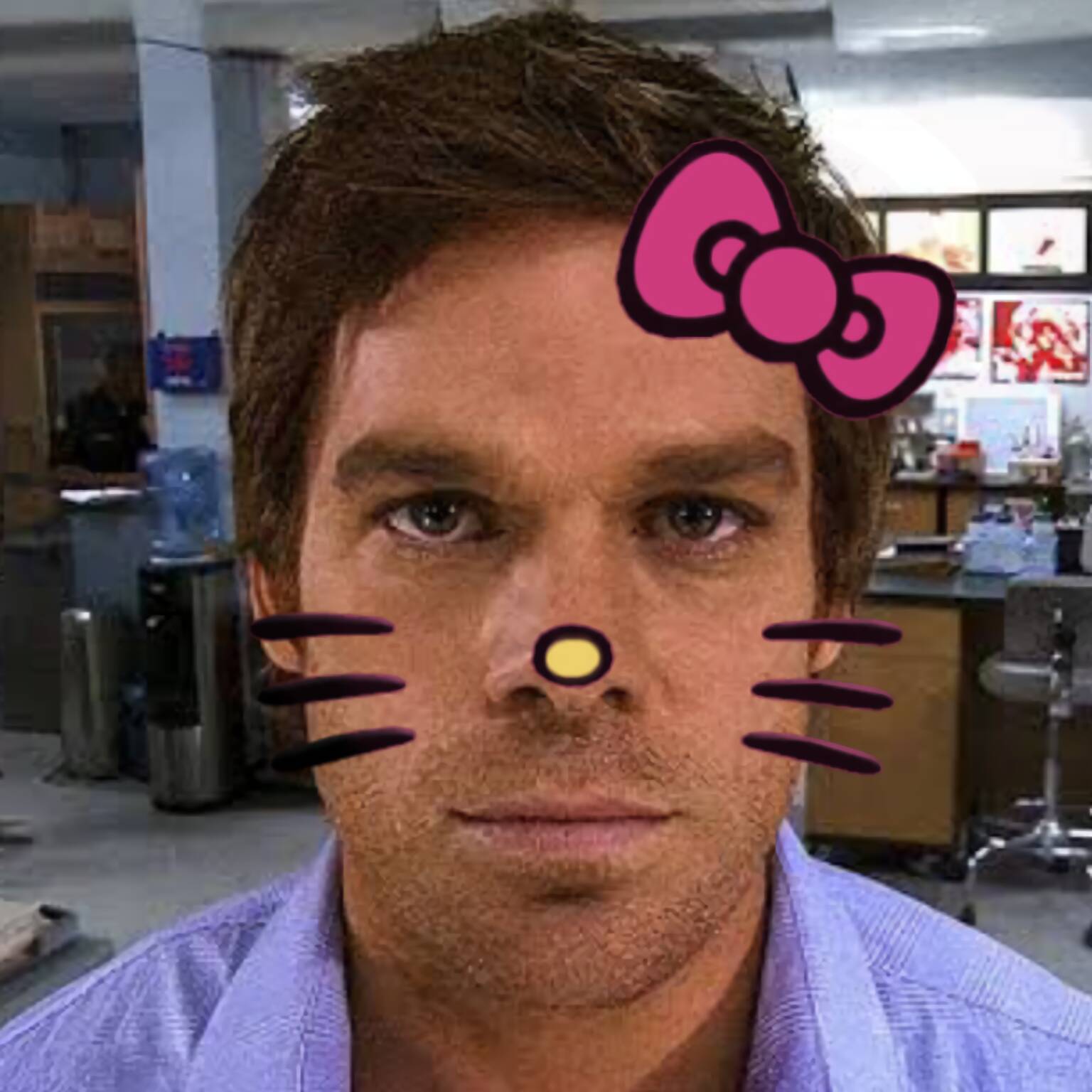 Dexter pfp Profile Picture with Cute Cat Features and Bow