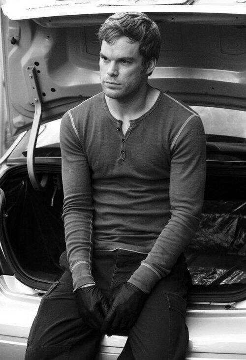 Dexter pfp Profile Picture: Intense Dexter Sitting in Car Trunk