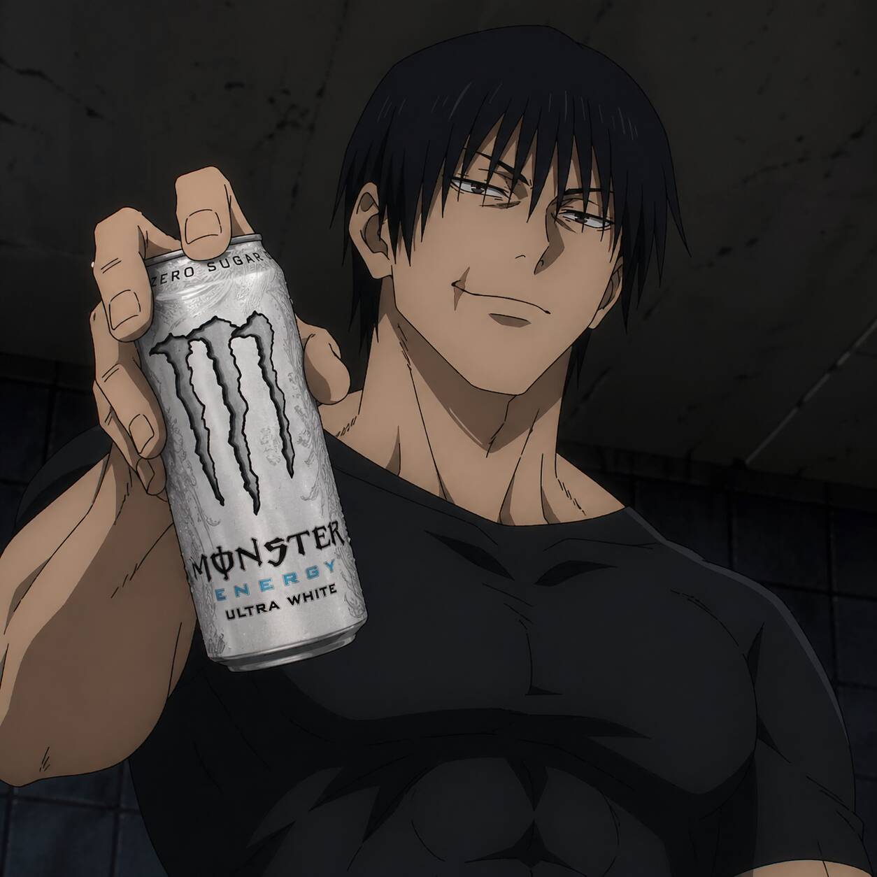 JJK pfp Profile Picture Kenjaku Holding Monster Energy