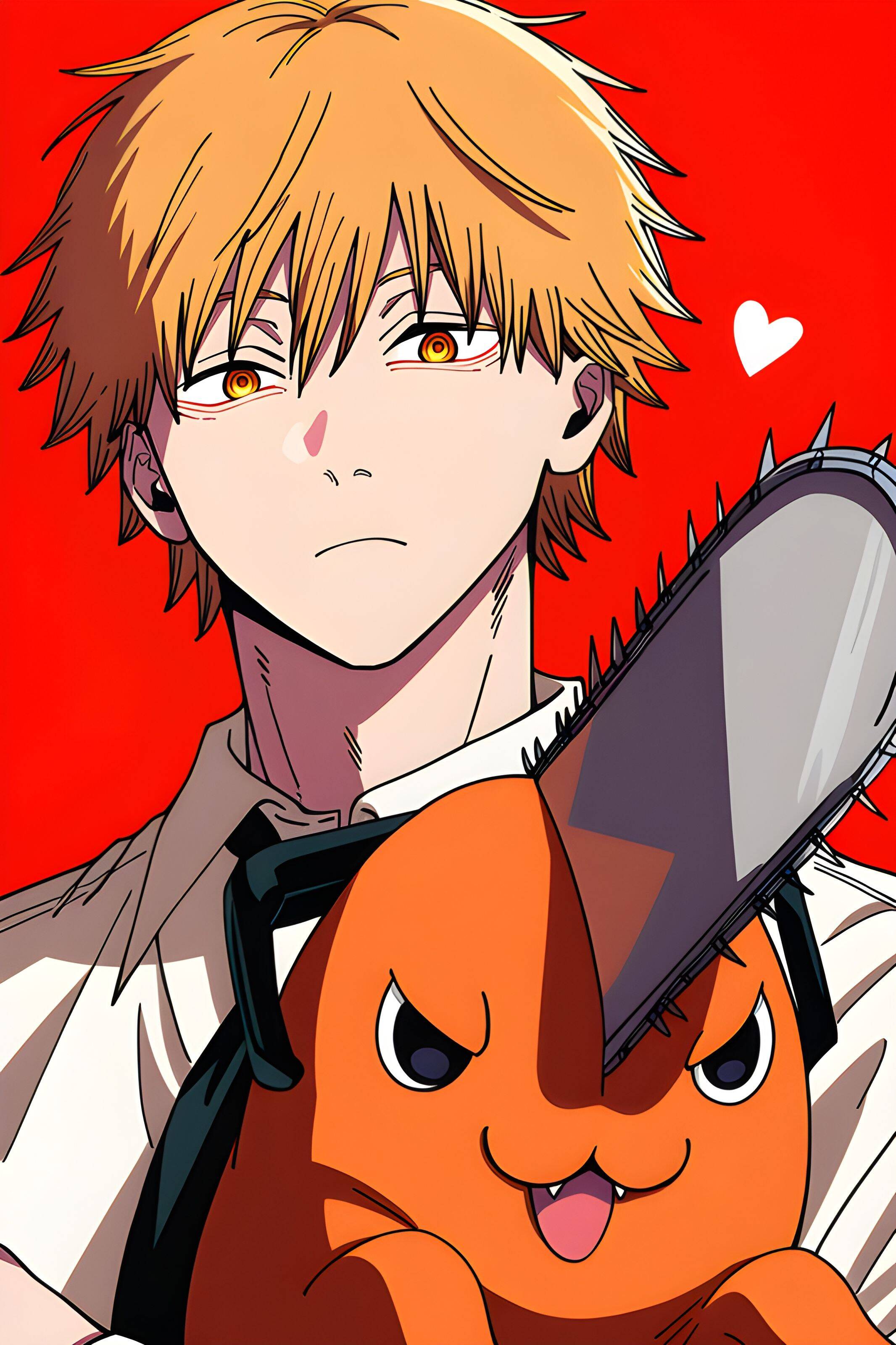 Denji pfp Profile Picture Chainsaw Man with Pochita Cute Dog