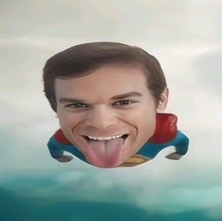 Dexter pfp Profile Picture with Superhero Pose and Playful Expression