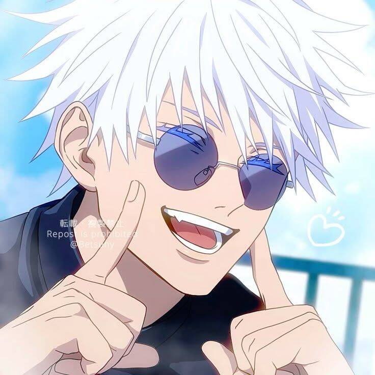JJK pfp Profile Picture Gojo Satoru Sunglasses Smile
