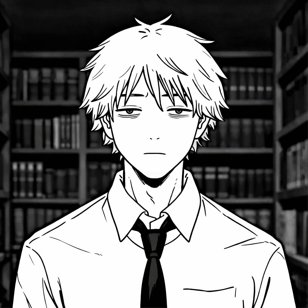 Denji pfp Profile Picture with a Serious Expression in Chainsaw Man