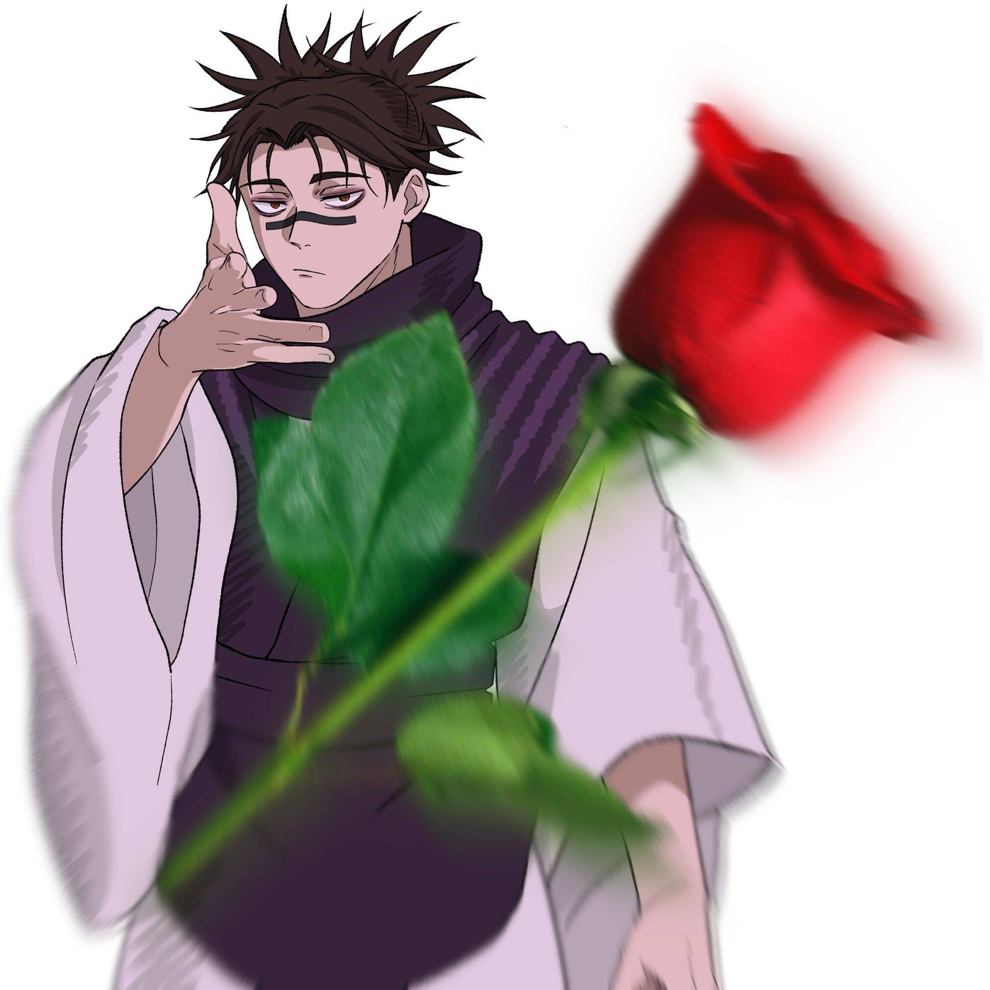 JJK pfp Profile Picture Mahito with Rose
