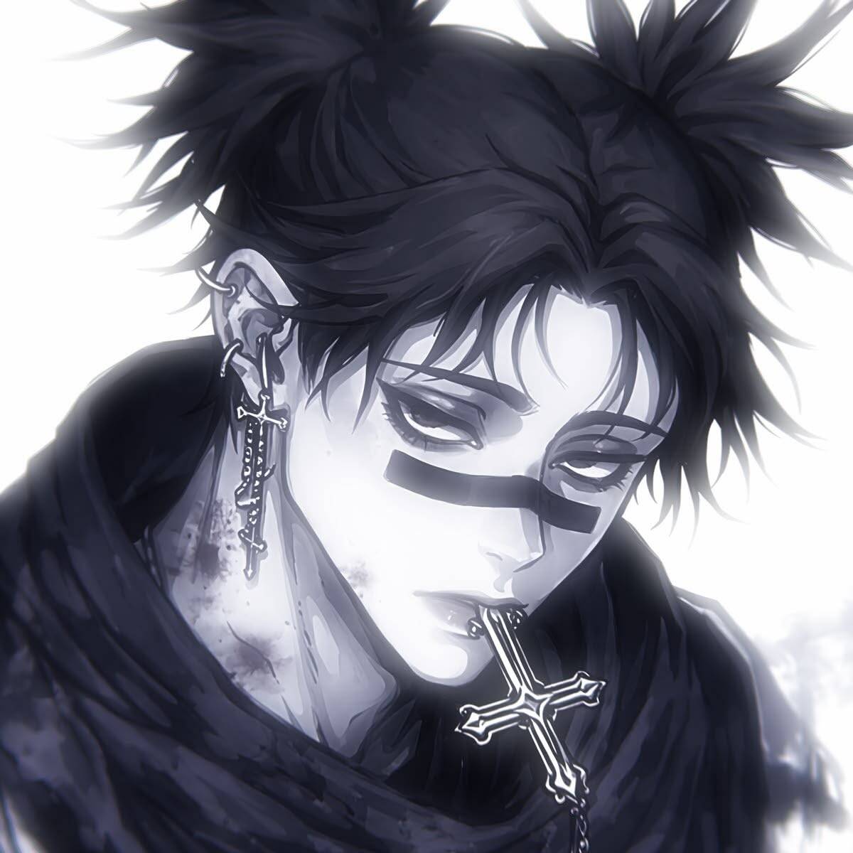 JJK pfp Profile Picture Character with Cross Necklace