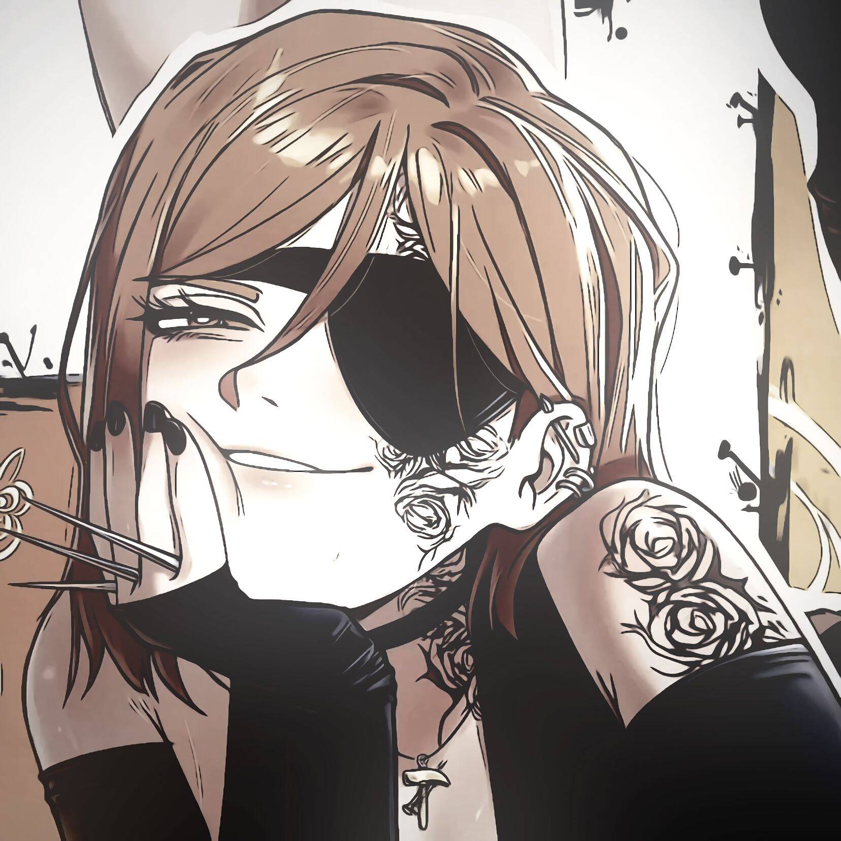 JJK pfp Profile Picture Nobara Kugisaki Stylish Look with Eye Patch