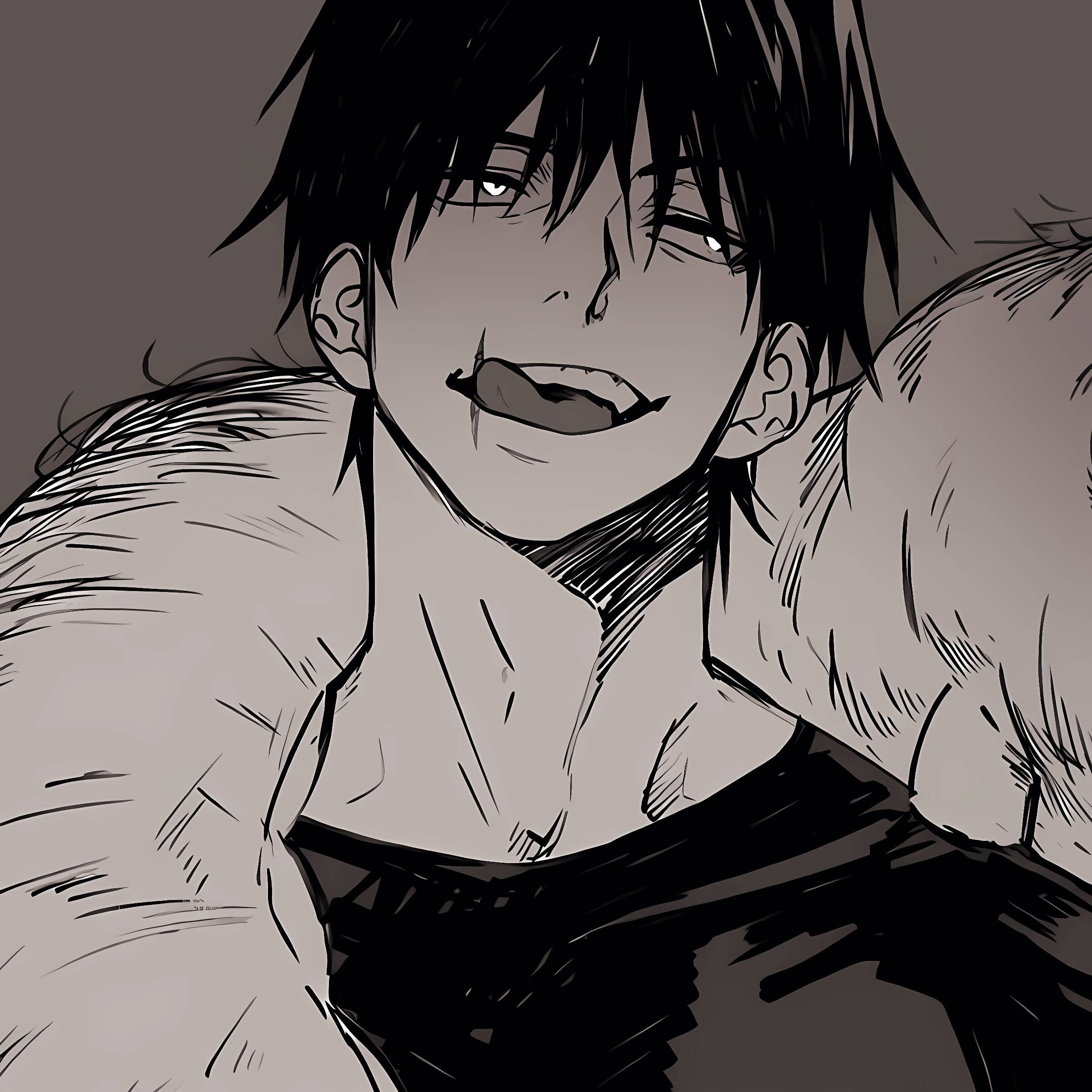 JJK pfp Profile Picture Character Smiling with Dark Hair