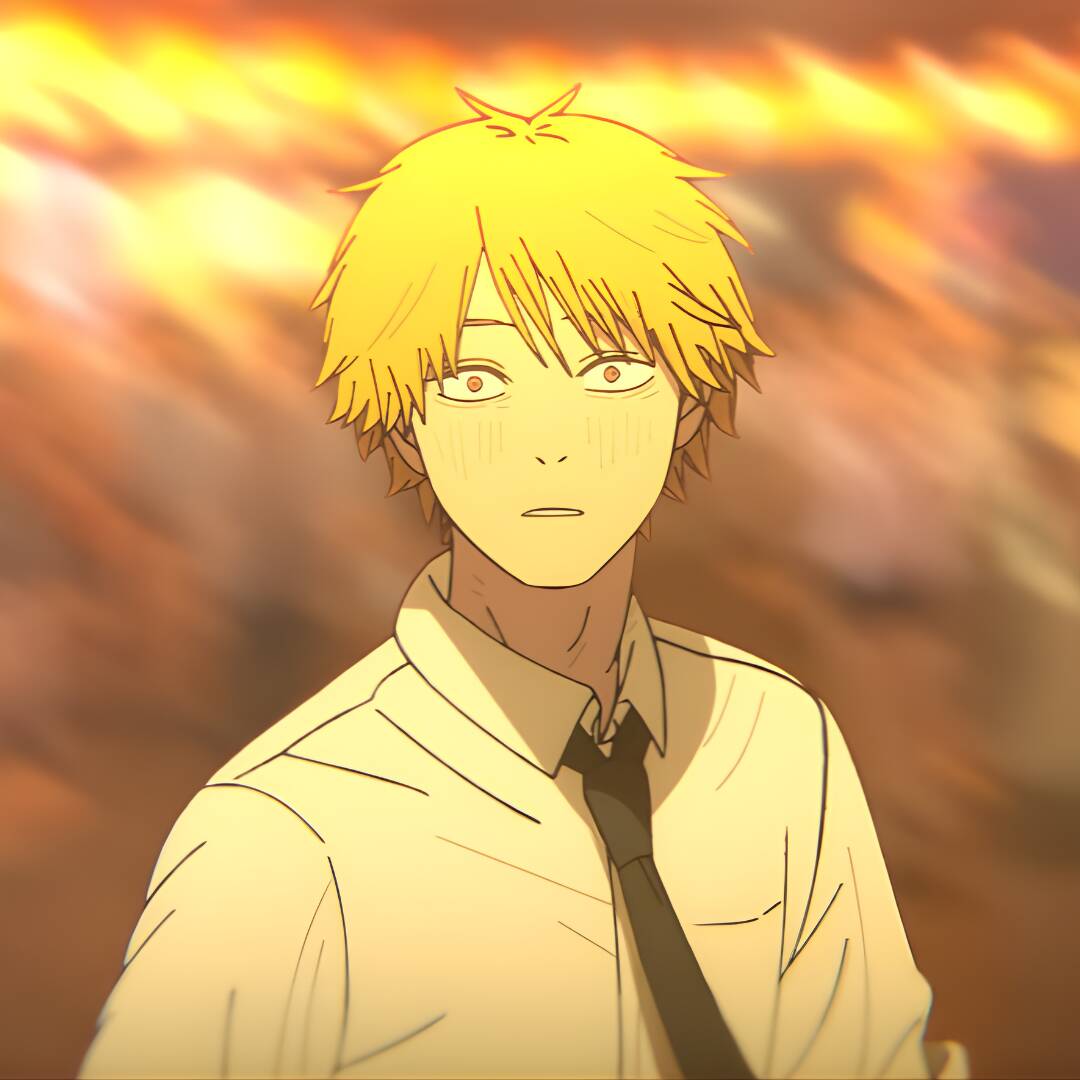 Denji pfp Profile Picture Chainsaw Man Surprised Expression