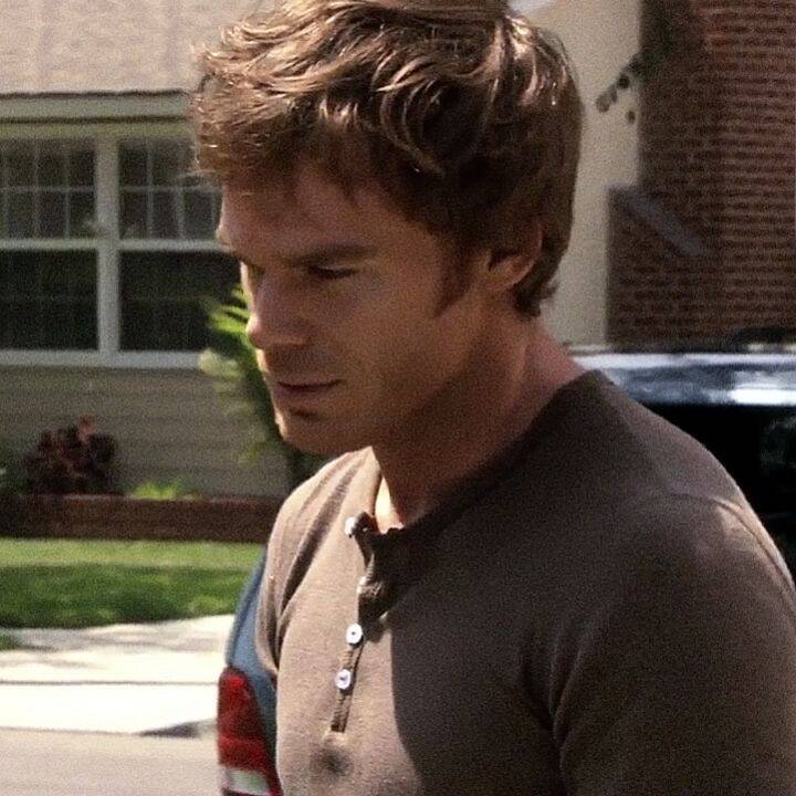 Dexter pfp Profile Picture with Intense Expression and Casual Outfit