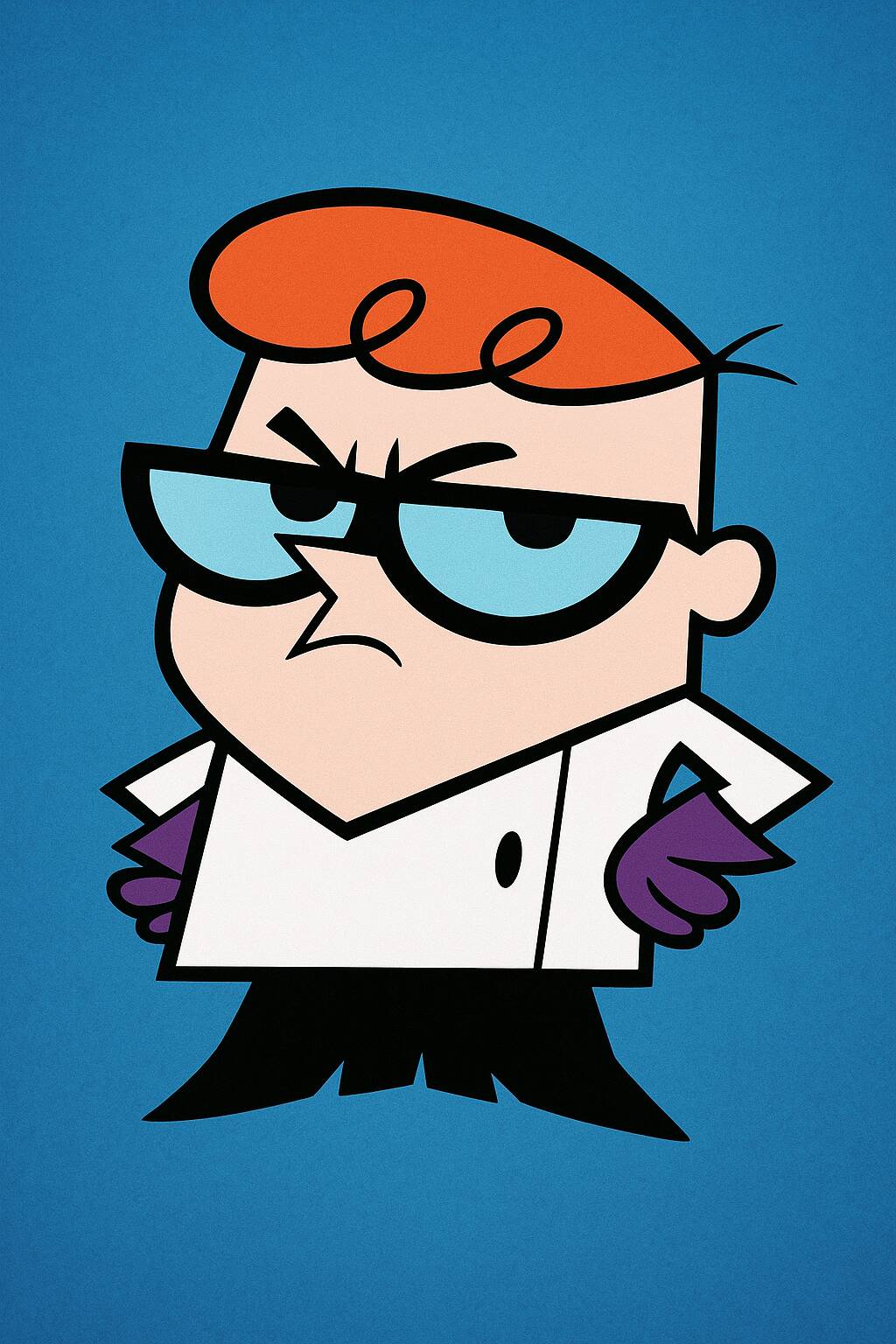 Dexter pfp Profile Picture with Angry Expression and Lab Coat
