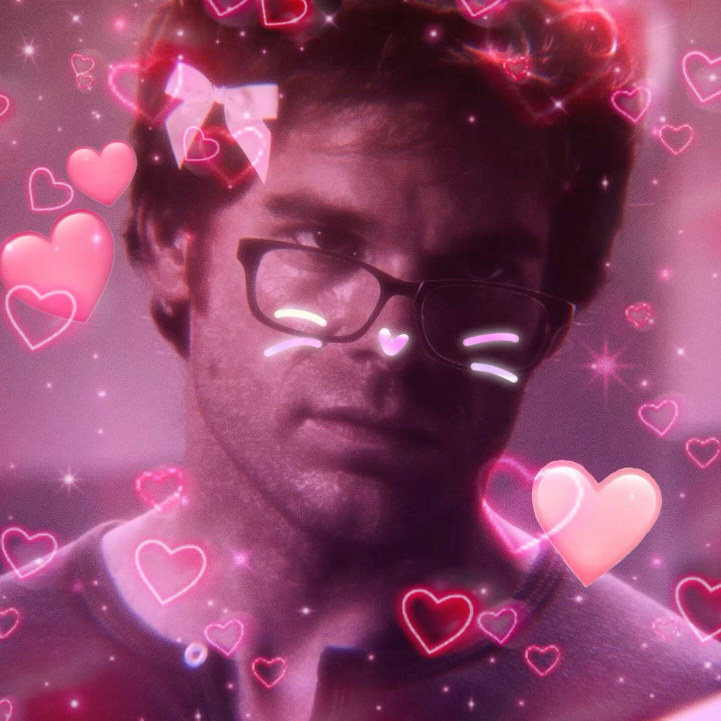 Dexter pfp Profile Picture with Cute Heart Filters and Glasses