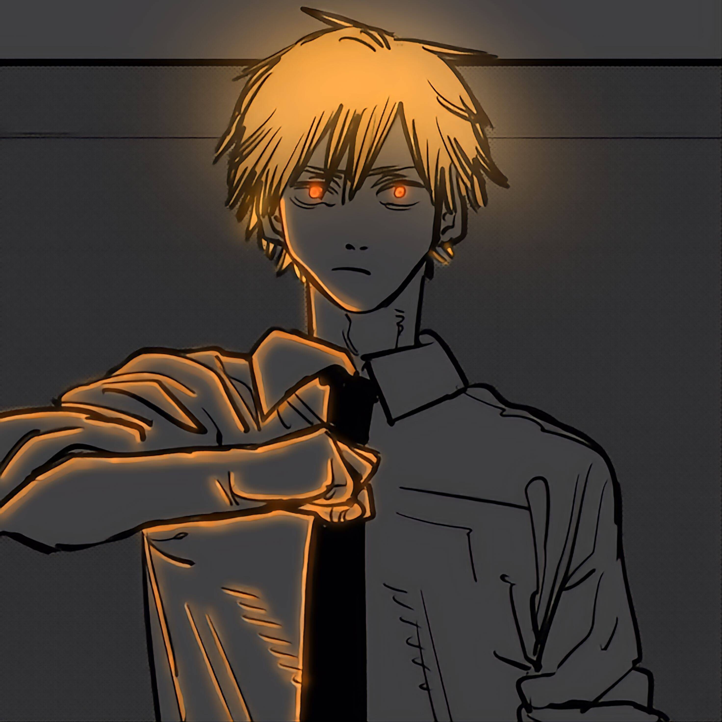 Denji pfp Profile Picture Chainsaw Man with Fiery Eyes