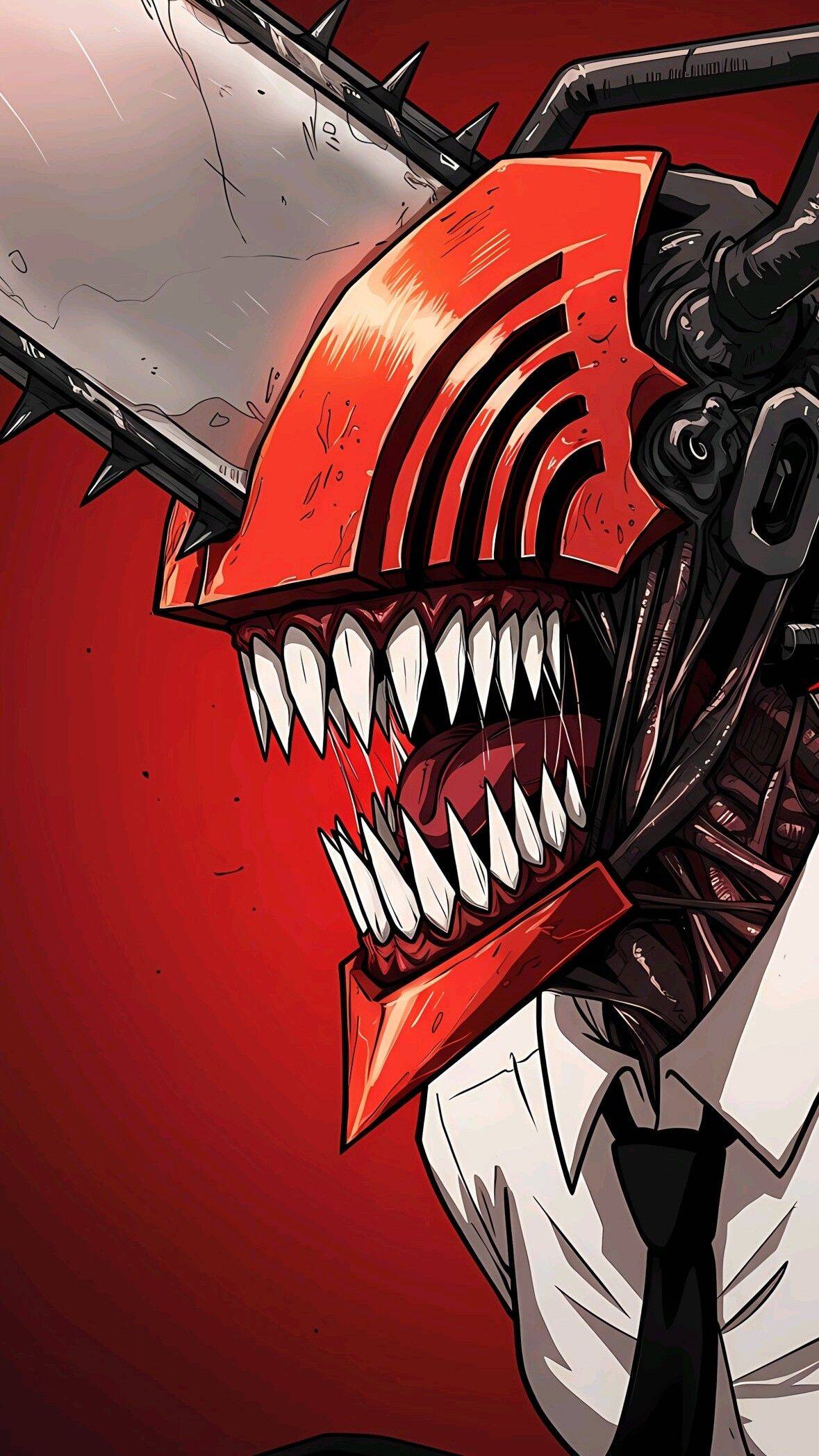 Denji pfp Profile Picture Chainsaw Man with Intimidating Grin