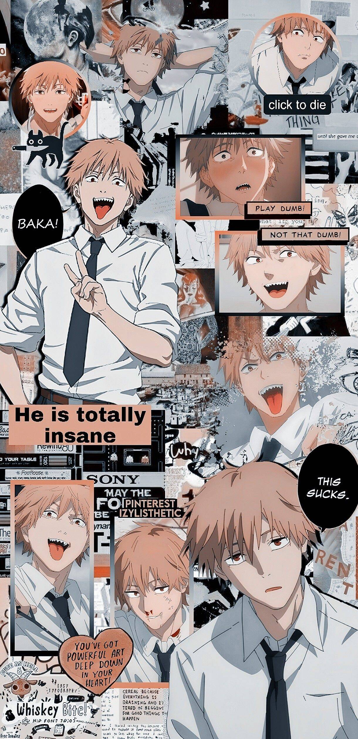 Denji pfp Profile Picture with Expressions and Collage Art