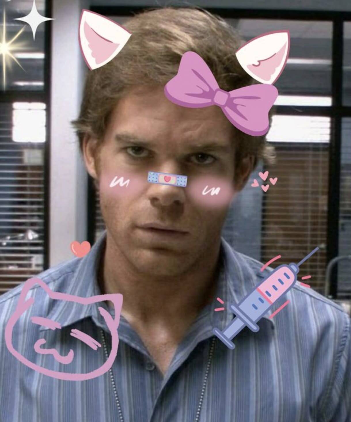 Dexter pfp Profile Picture with Cute Cat Ears and Bow