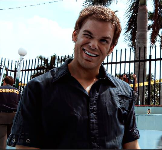Dexter pfp Profile Picture with Mischievous Smile