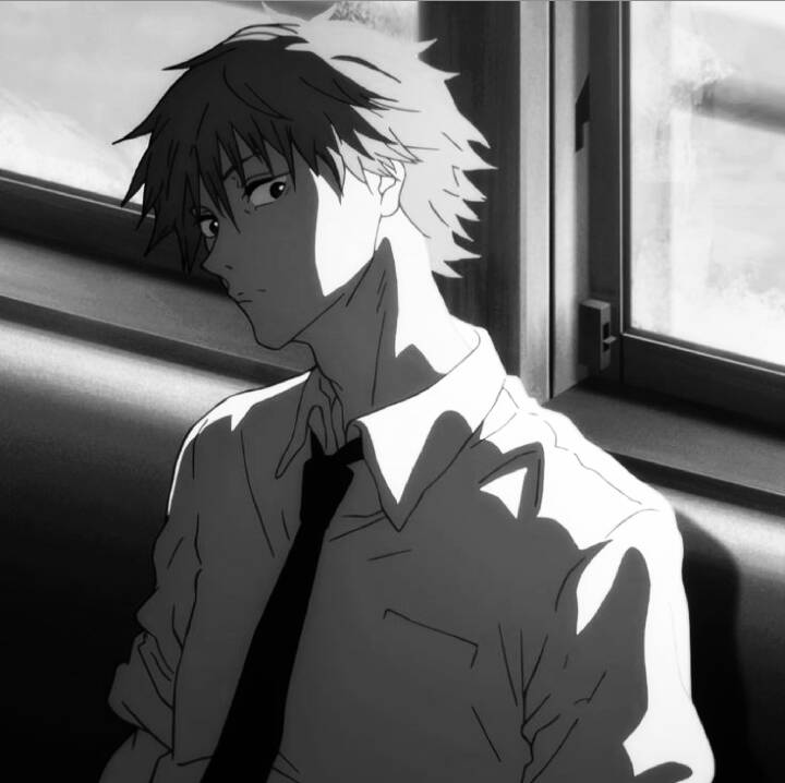 Denji pfp Profile Picture Chainsaw Man Denji in Black and White