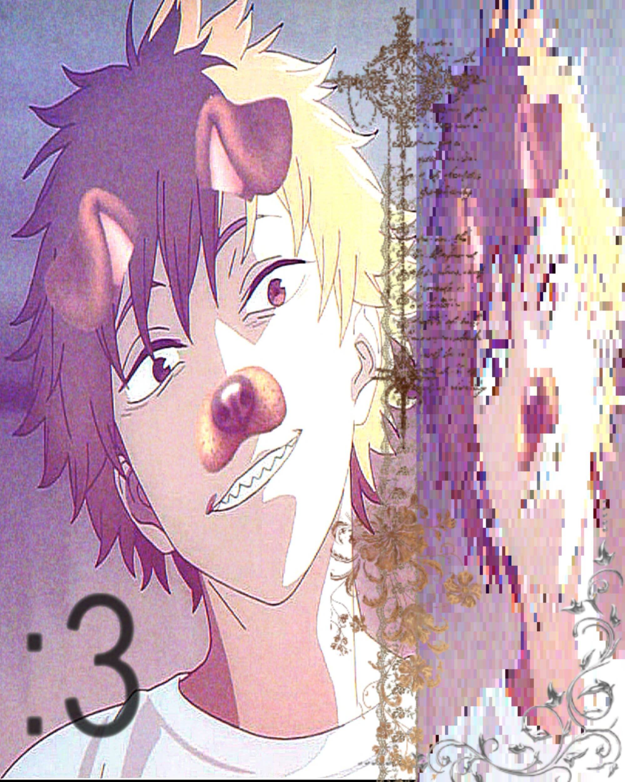 Denji pfp Profile Picture with Playful Expression and Dog Filter