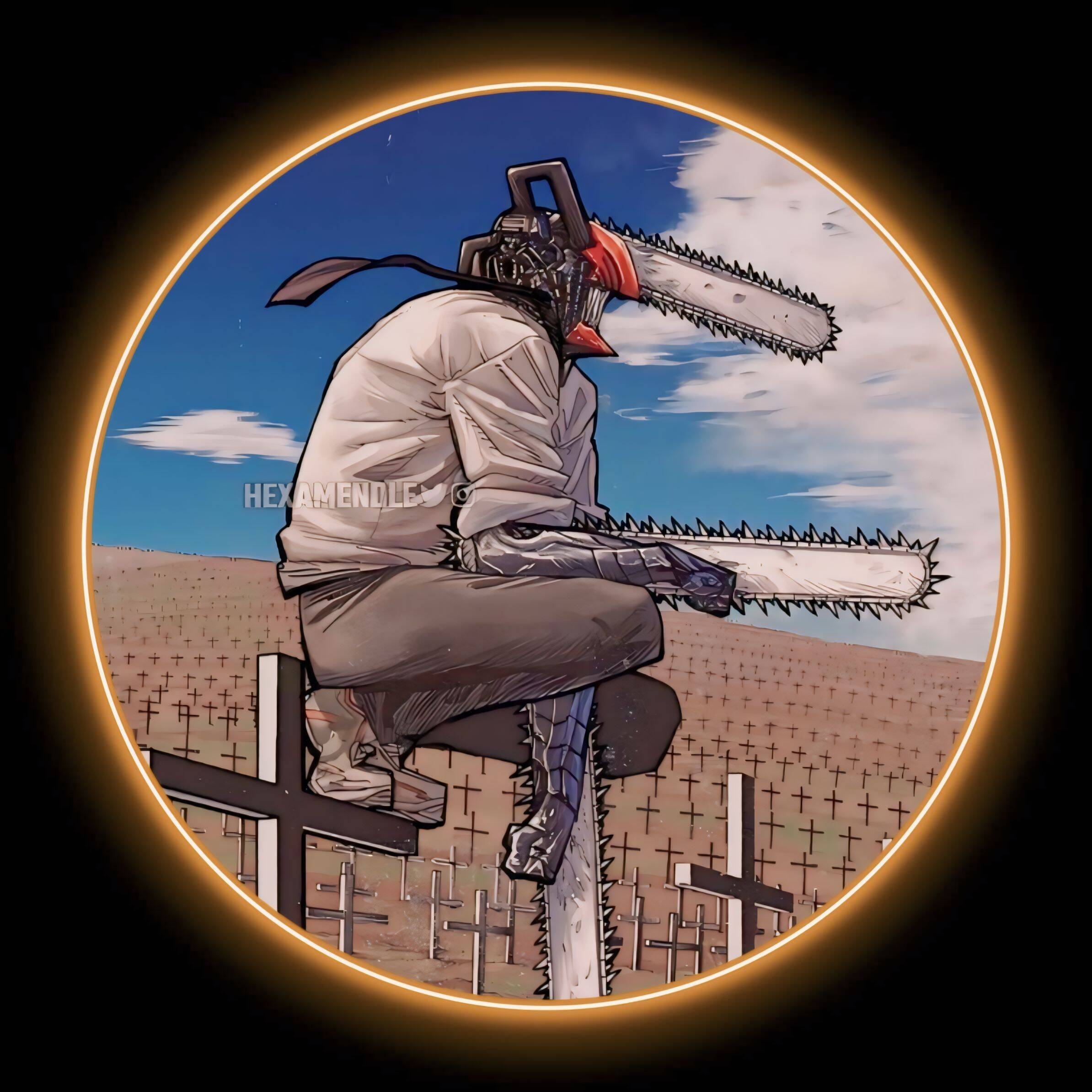 Denji pfp Profile Picture Chainsaw Man with Chainsaw Blades Ready