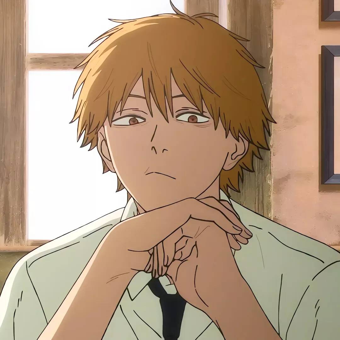 Denji pfp Profile Picture with Thoughtful Expression