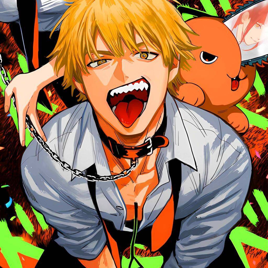 Denji pfp Profile Picture with Pochita Cute Dog
