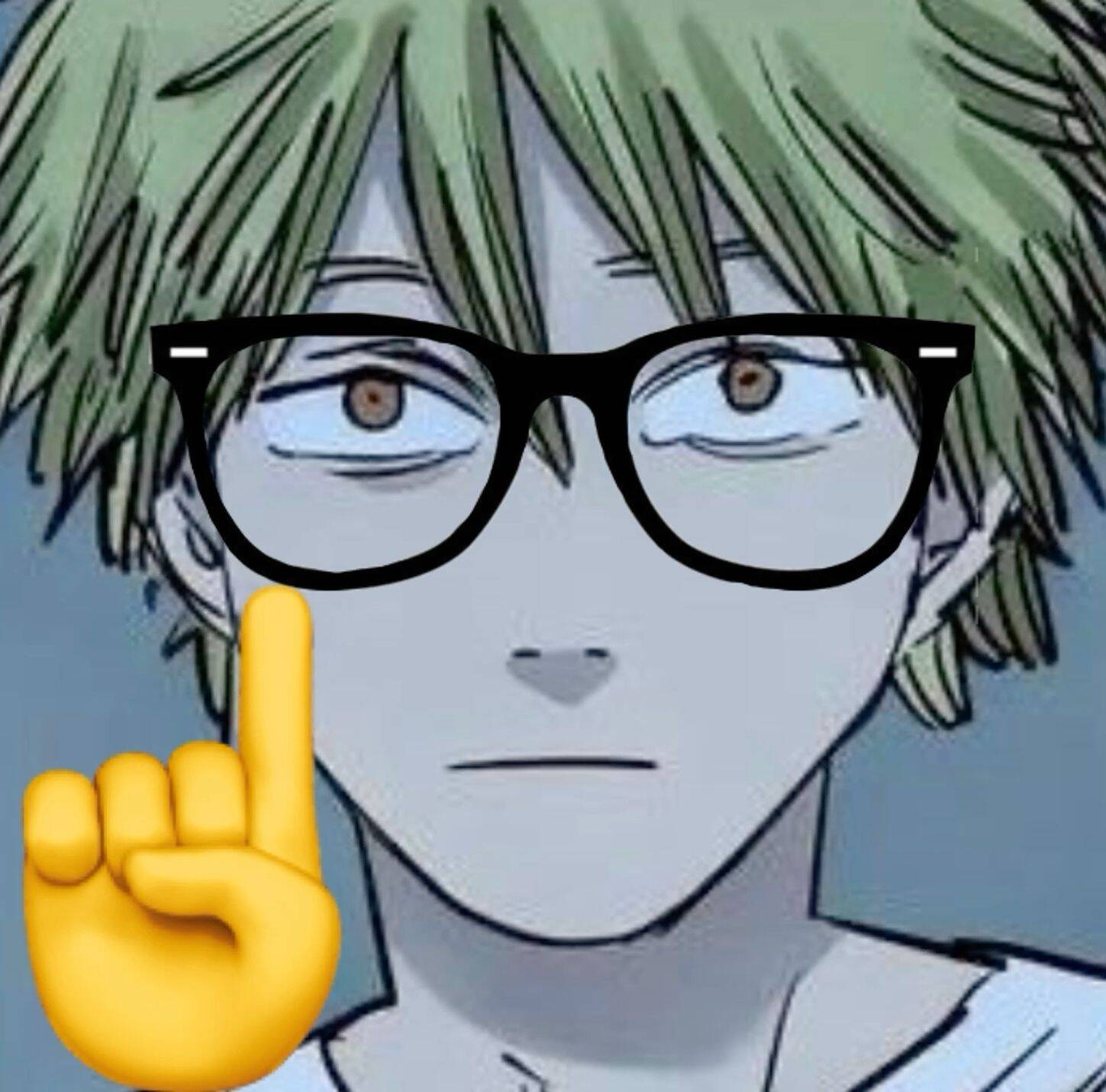 Denji pfp Profile Picture with Glasses and Finger Gesture