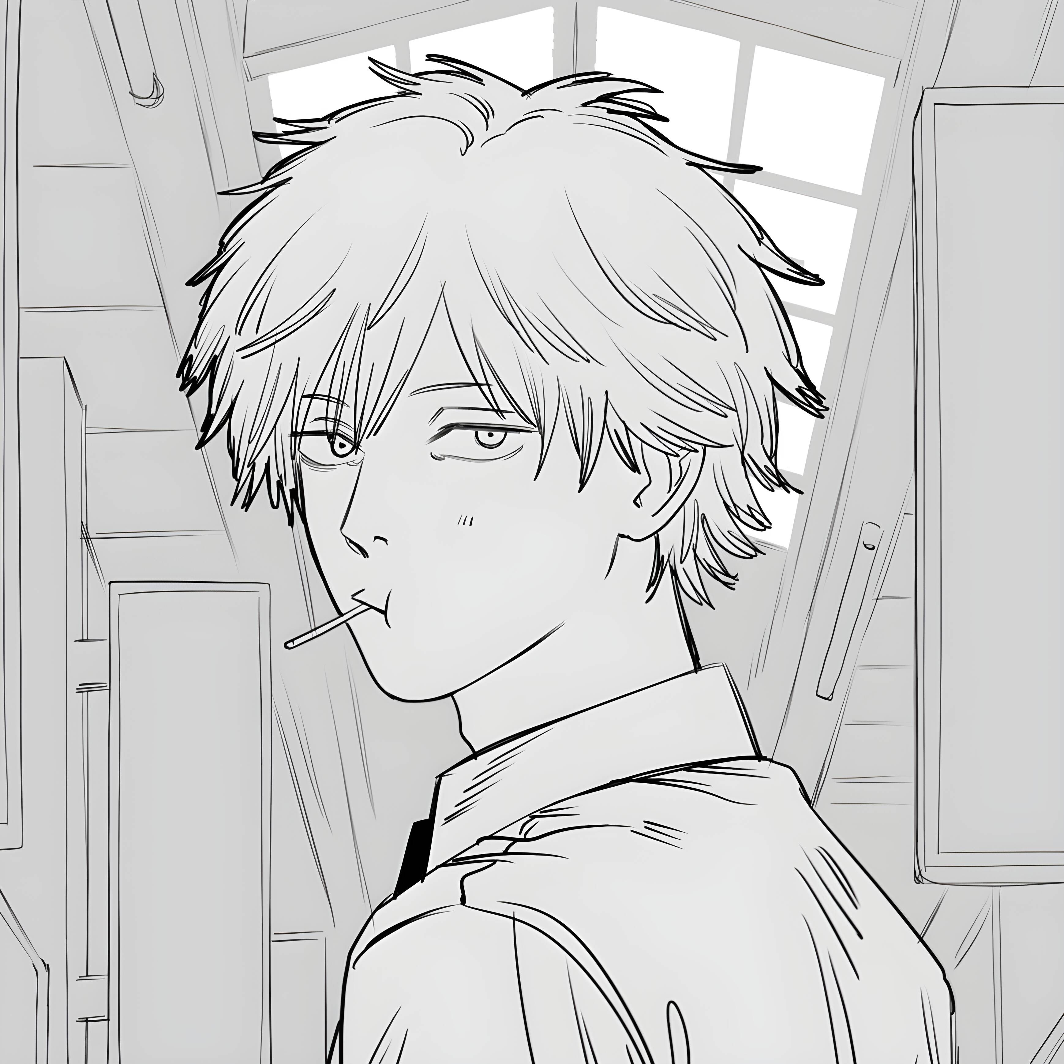 Denji pfp Profile Picture Chainsaw Man with a Cool Expression