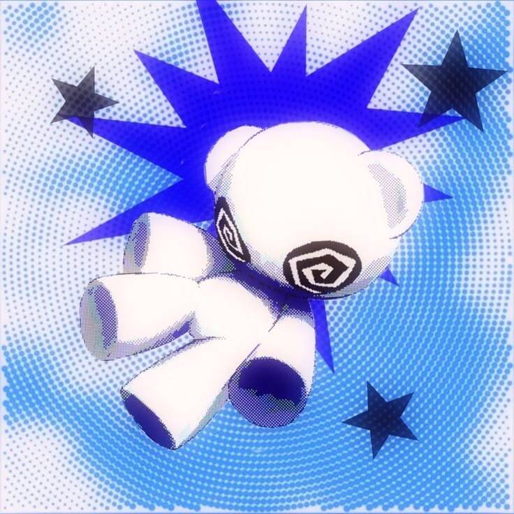 Blue pfp Profile Picture Cute Bear Character with Stars