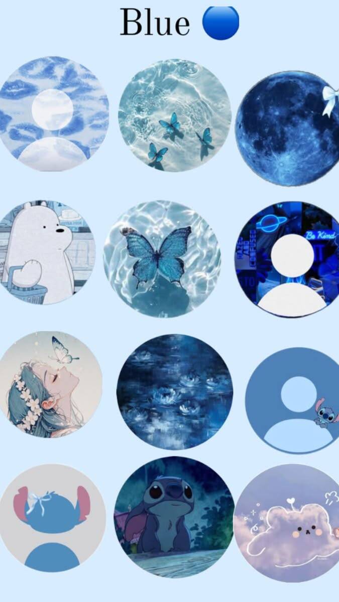 Blue pfp Profile Picture Aesthetic Ocean Waves and Butterflies