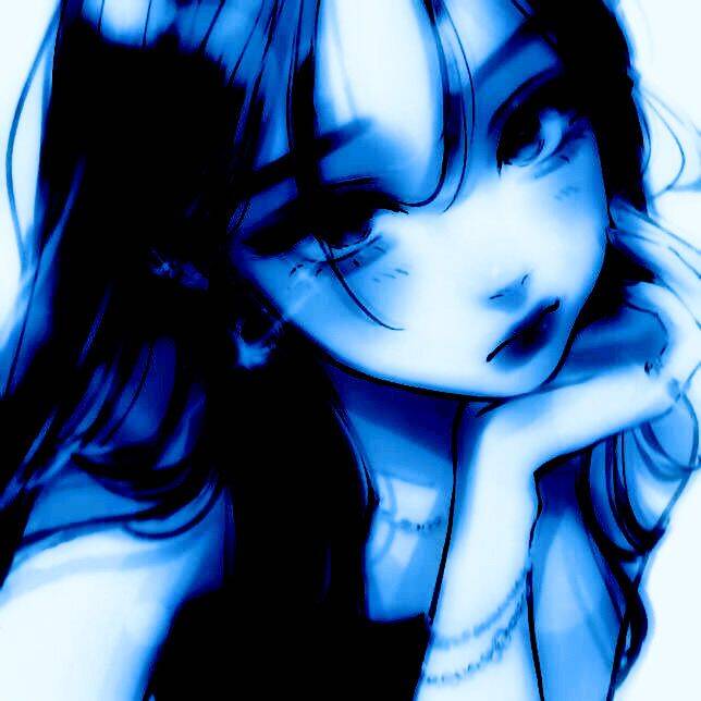 Blue pfp Profile Picture Aesthetic Artful Portrait
