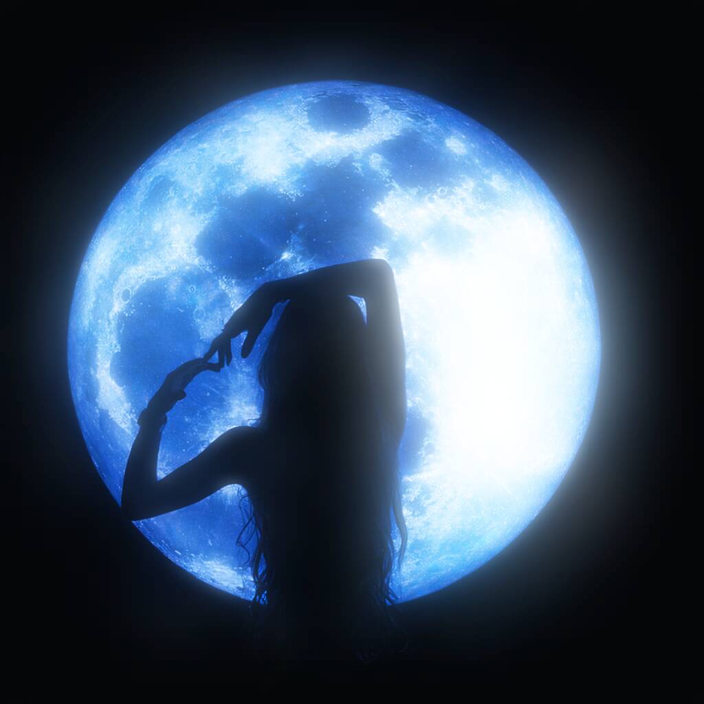 Blue pfp Profile Picture Moonlit Silhouette