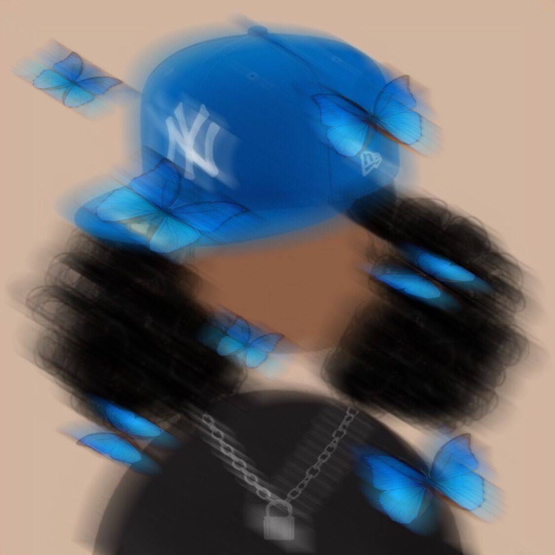 Blue pfp Profile Picture Butterfly Aesthetic with Blue Wings