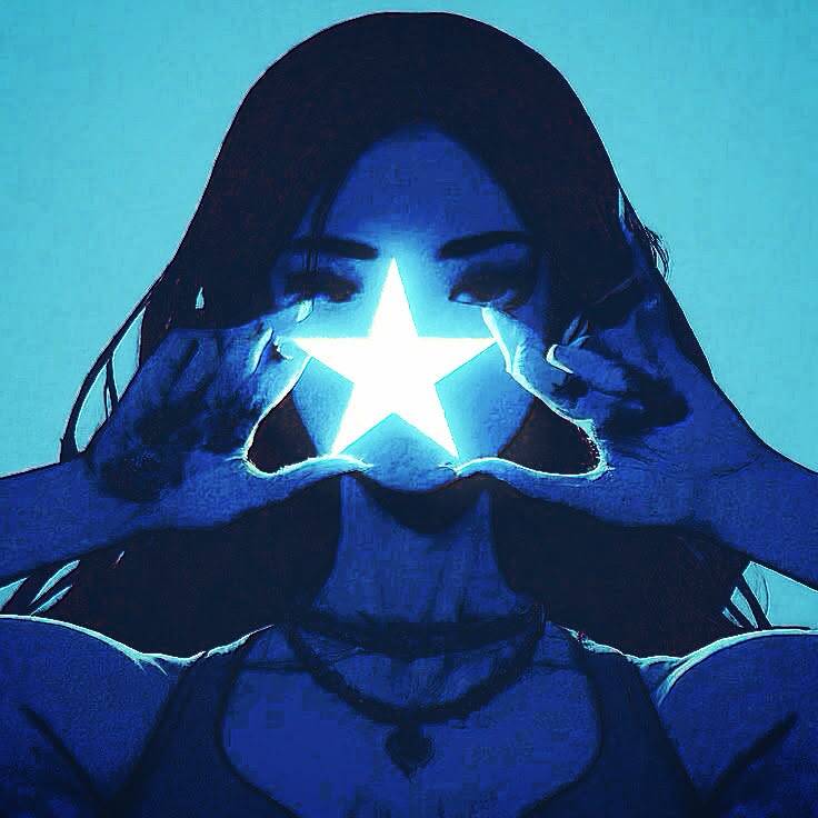 Blue pfp Profile Picture Star Glow Aesthetic