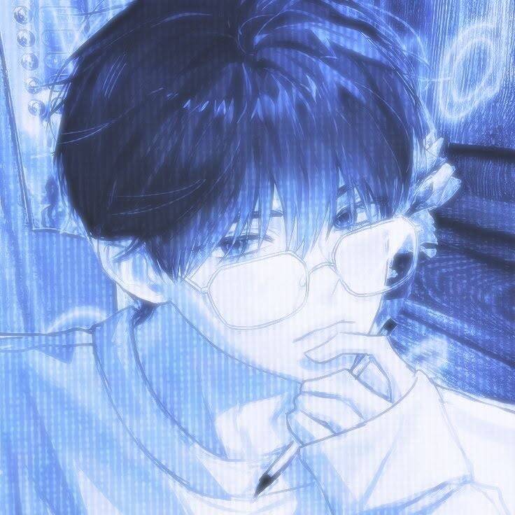 Blue pfp Profile Picture Aesthetic Anime Character Cool Vibes