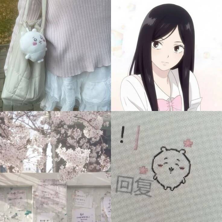 Anime Girl pfp Profile Picture with Long Black Hair and Cute Accessories