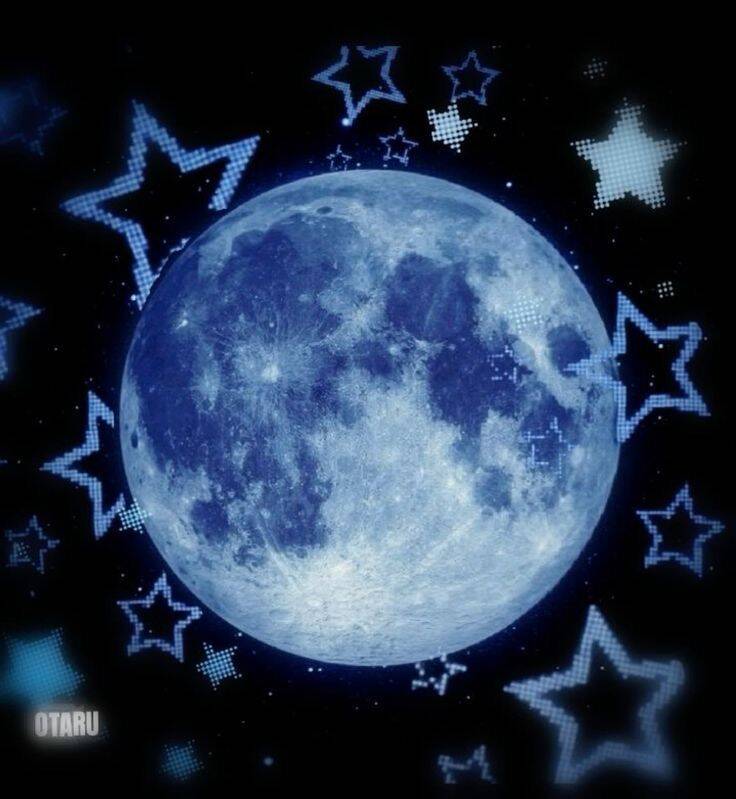 Blue pfp Profile Picture Moon Stars Night Sky