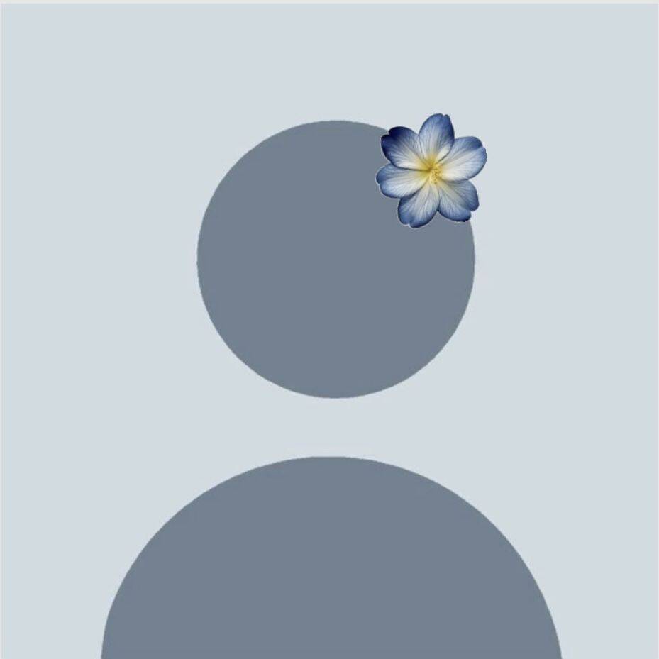 Blue pfp Profile Picture Floral Aesthetic with Blue Flower