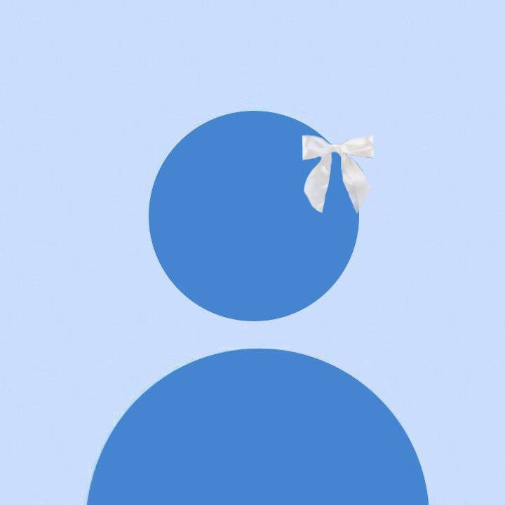 Blue pfp Profile Picture Minimalist Design with Bow