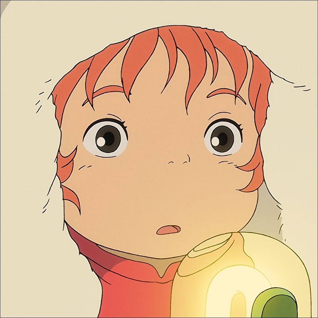 Anime Girl pfp Profile Picture Cute Red Hair Surprised Expression