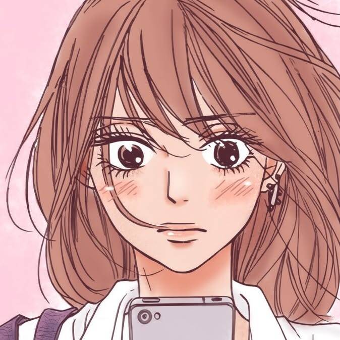 Anime Girl pfp Profile Picture with Brown Hair and Casual Outfit