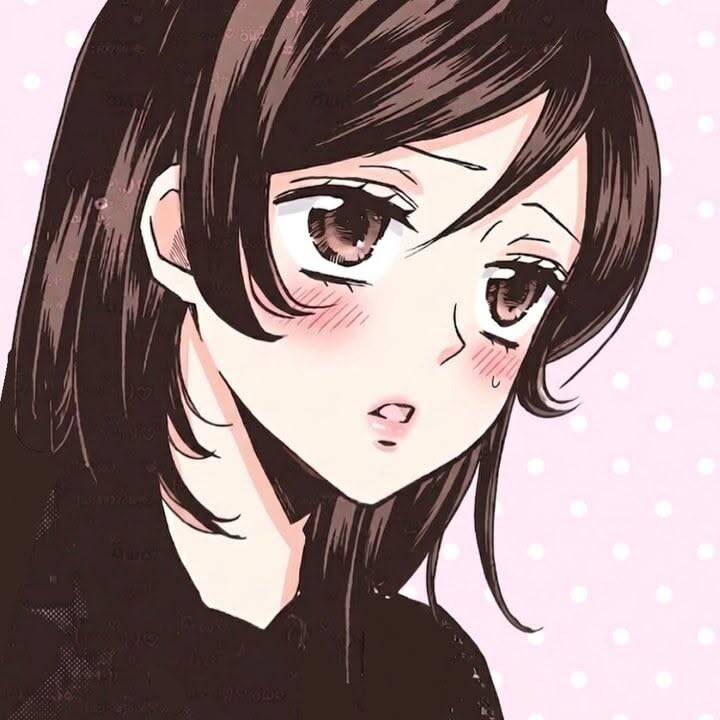Anime Girl pfp Profile Picture Sad Expression with Brown Eyes