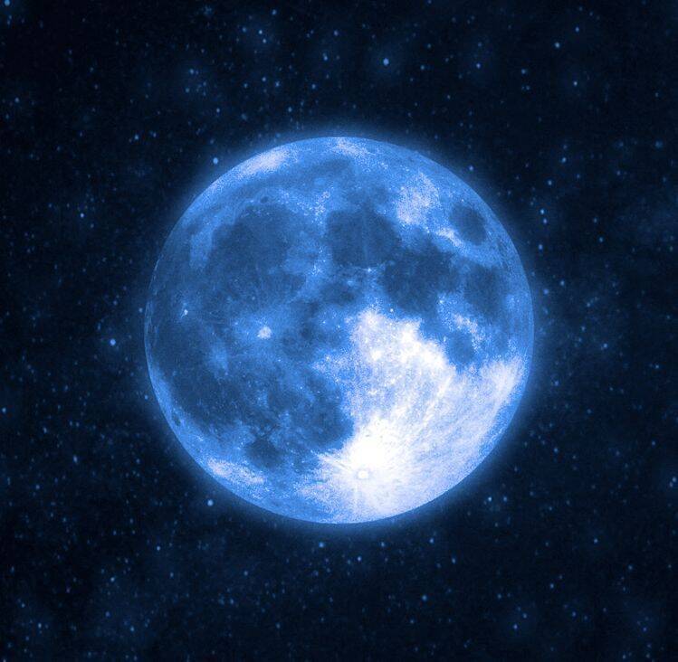 Blue pfp Profile Picture Moon Night Sky