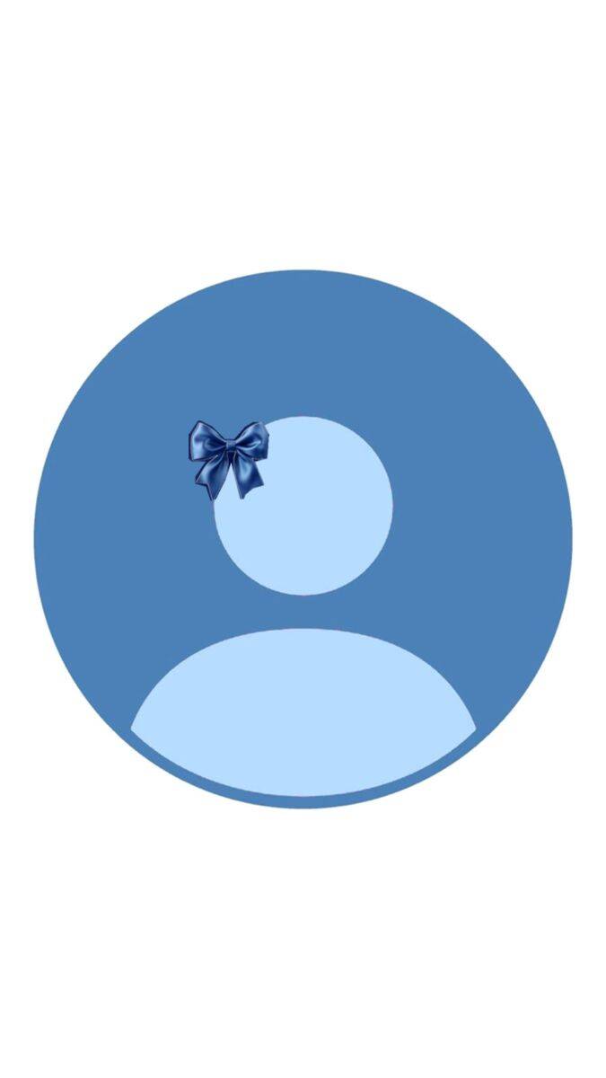 Blue pfp Profile Picture Cute Bow Accent