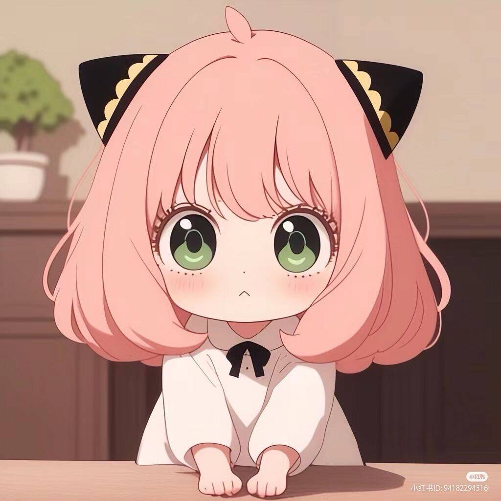 Cute Anime Girl pfp Profile Picture with Pink Hair and Cat Ears
