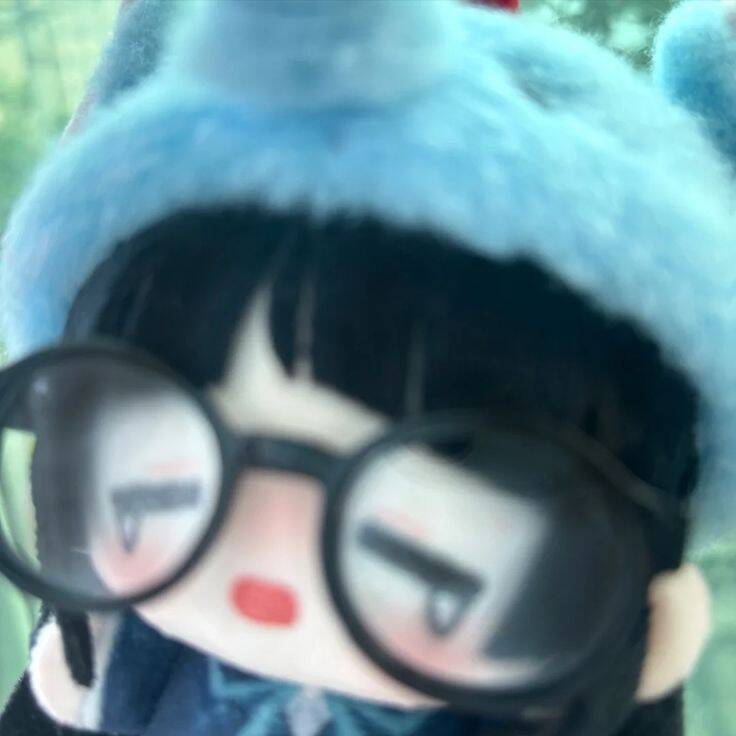 Blue pfp Profile Picture Cute Character with Glasses