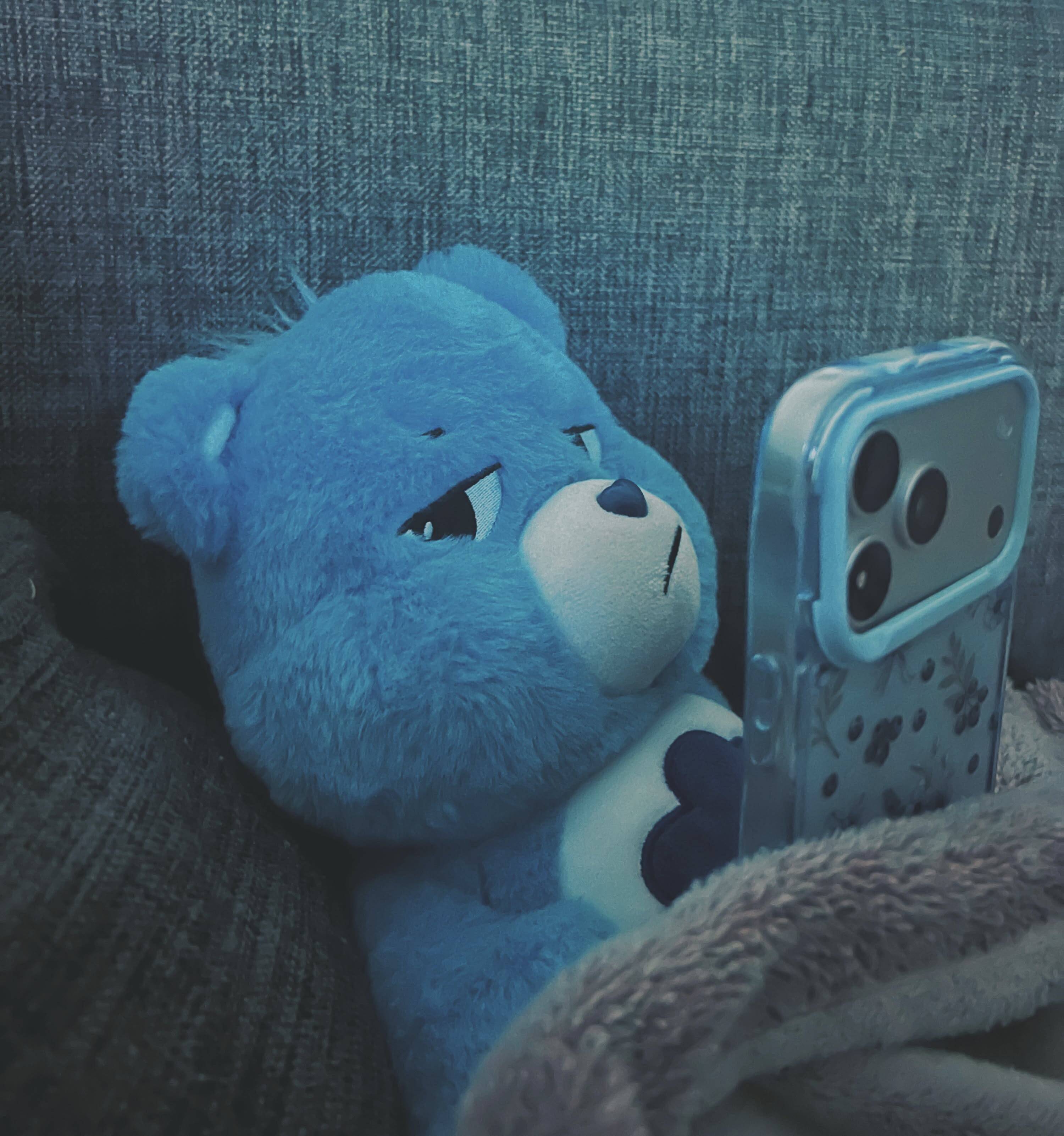 Blue pfp Profile Picture Cute Care Bear Relaxing